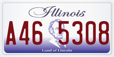 IL license plate A465308