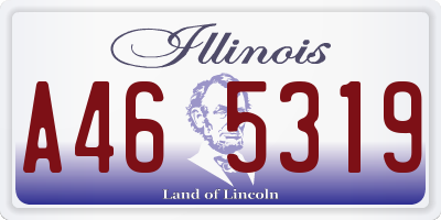 IL license plate A465319