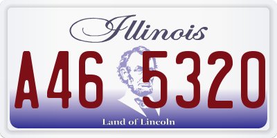 IL license plate A465320