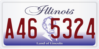 IL license plate A465324