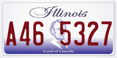 IL license plate A465327