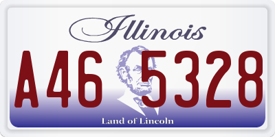 IL license plate A465328