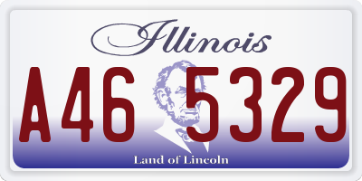 IL license plate A465329