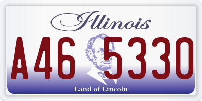 IL license plate A465330