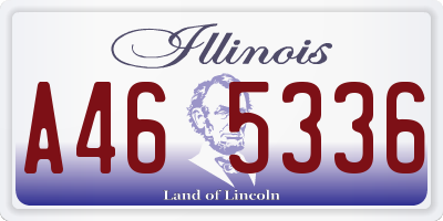 IL license plate A465336