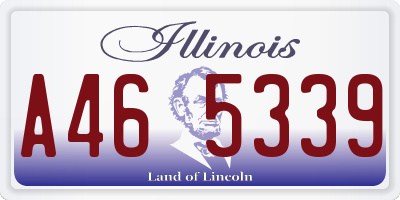 IL license plate A465339