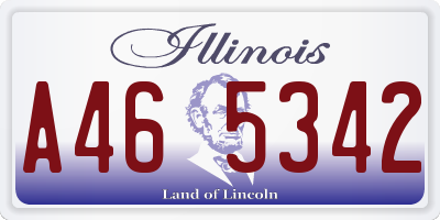 IL license plate A465342