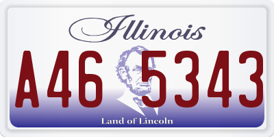 IL license plate A465343