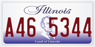 IL license plate A465344