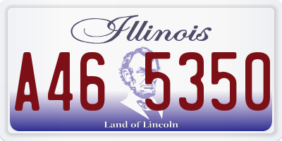 IL license plate A465350