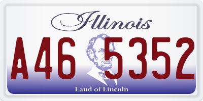 IL license plate A465352
