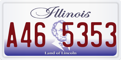 IL license plate A465353