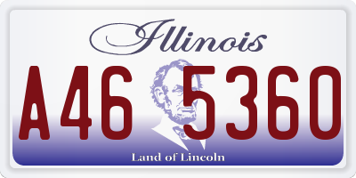 IL license plate A465360