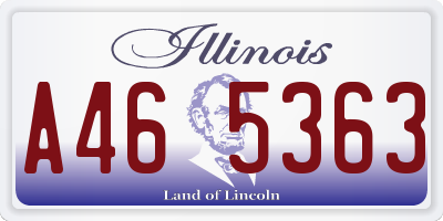 IL license plate A465363