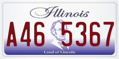 IL license plate A465367