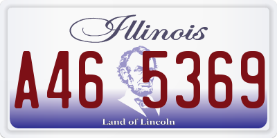 IL license plate A465369