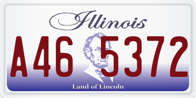 IL license plate A465372