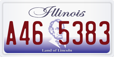 IL license plate A465383