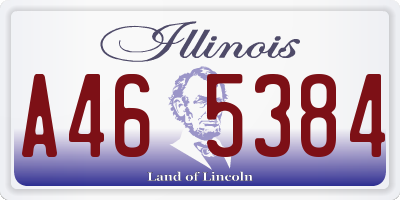 IL license plate A465384