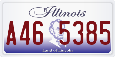 IL license plate A465385