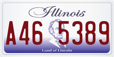 IL license plate A465389