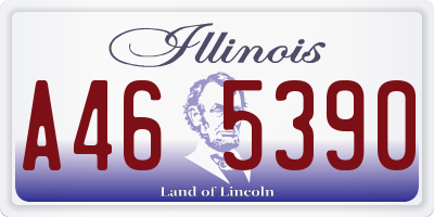 IL license plate A465390