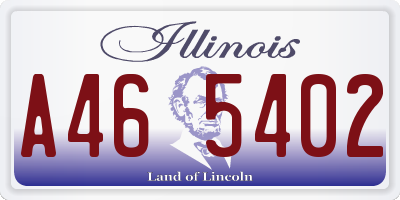 IL license plate A465402