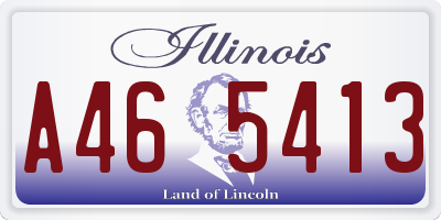 IL license plate A465413