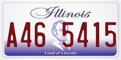 IL license plate A465415
