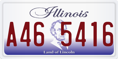 IL license plate A465416
