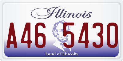 IL license plate A465430
