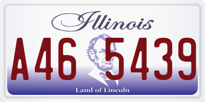 IL license plate A465439