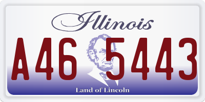 IL license plate A465443
