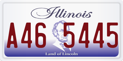 IL license plate A465445