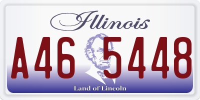 IL license plate A465448
