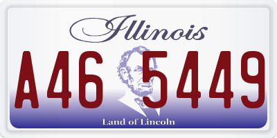 IL license plate A465449