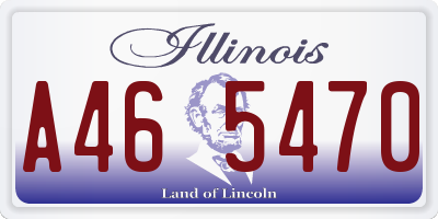 IL license plate A465470
