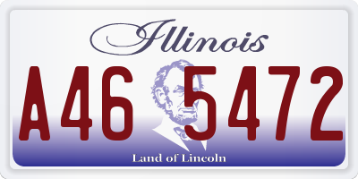 IL license plate A465472