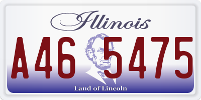 IL license plate A465475