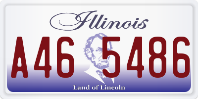 IL license plate A465486