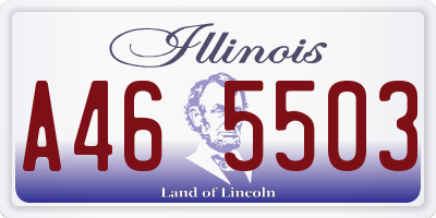 IL license plate A465503
