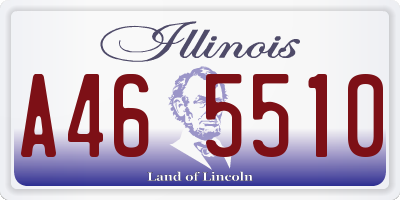 IL license plate A465510