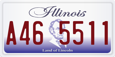 IL license plate A465511