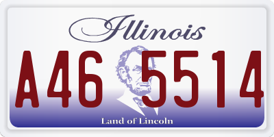 IL license plate A465514