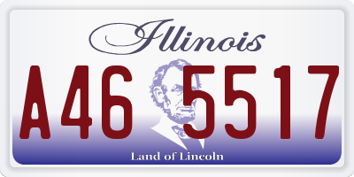 IL license plate A465517