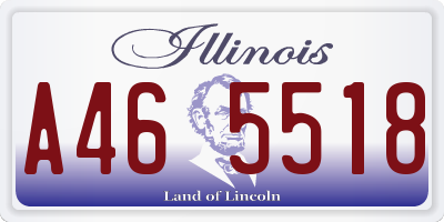 IL license plate A465518