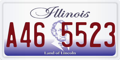 IL license plate A465523