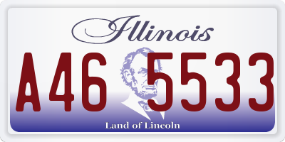 IL license plate A465533