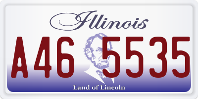 IL license plate A465535