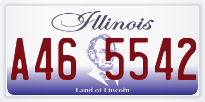 IL license plate A465542